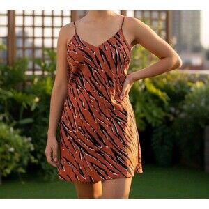 Naked Zebra Dress Size Large Sleeveless Lined. New